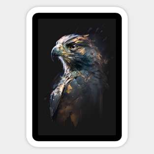 Eagle Portrait Animal Nature Wildlife Dark Painting Wild Spirit Bird Sticker